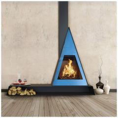 Fireplace Traforart Breda верт.труба слева чёрный RAL