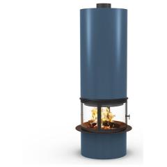 Fireplace Traforart Diamante центральный со стеклом RAL