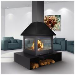 Fireplace Traforart Sandra Central черный