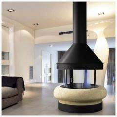 Fireplace Traforart Zeus со стеклом H=2.4