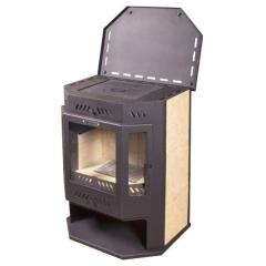 Stove Бранденбург Призма с чугунной плитой и теплообменником