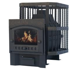Stove НМК Сибирь-24 с каминной топочной дверцей